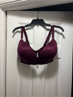 Victoria’s Secret Burgundy Lace Nursing Bra 38DD Wireless Padded